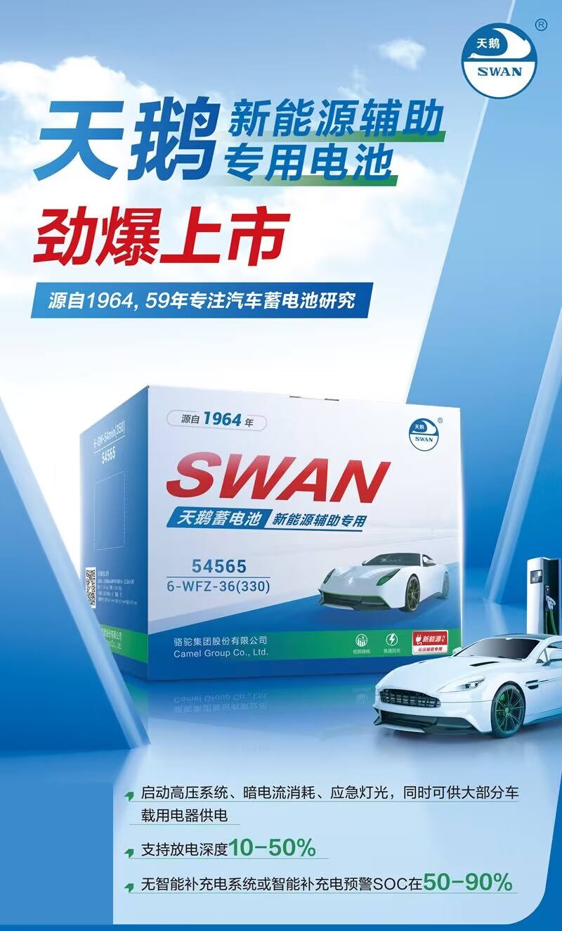 天鹅新能源辅助电池：新能源智能化的新选择！